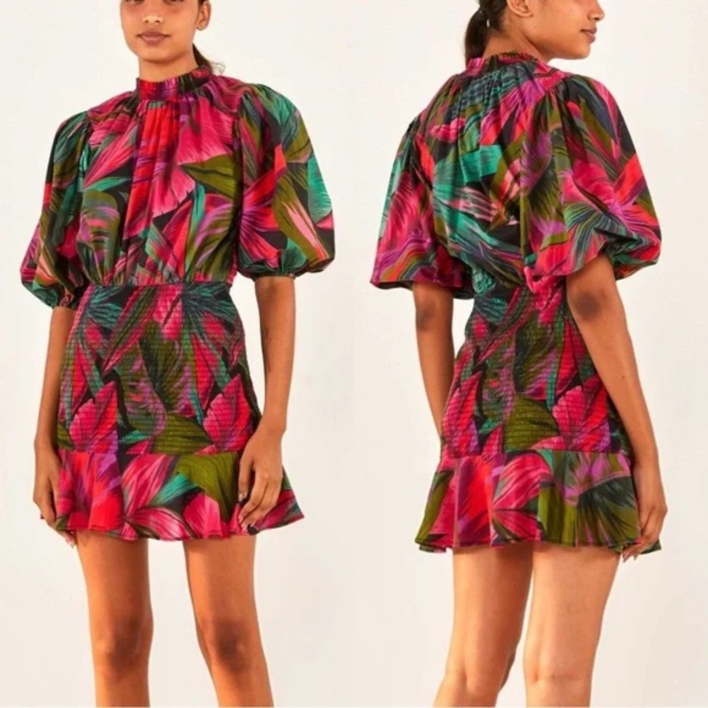 MIDNIGHT LEAVES MINI DRESS